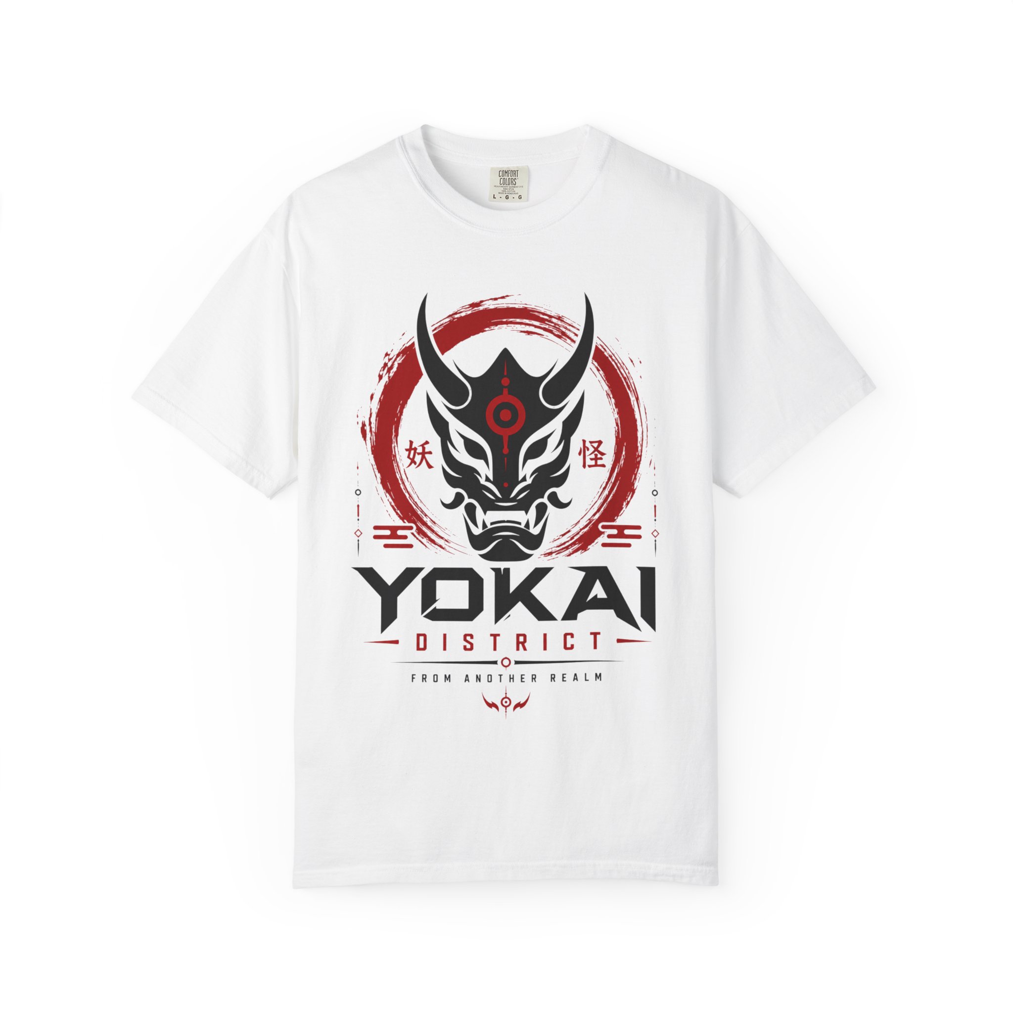 Yokai District Japanese demon mask graphic T-shirt